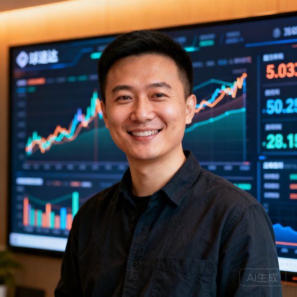 球速达创始人张磊面带微笑的正面半身照，穿着深色休闲衬衫，背景是公司数据大屏